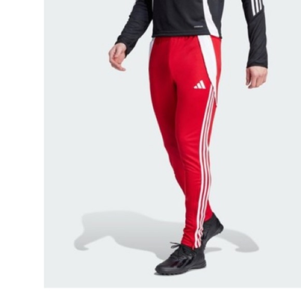 Adidas Tiro 24 Training Pants Men's Large Red White TEP Core Soccer Gym NWOT